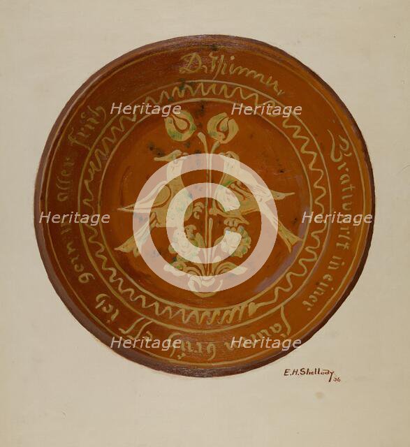 Plate, 1936. Creator: Eugene Shellady.