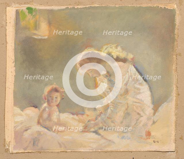 Child Worship, c. 1926. Creator: Charles Sims (British, 1873-1928).