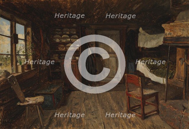 Interior on aland, 1871. Creator: Karl Emanuel Jansson.