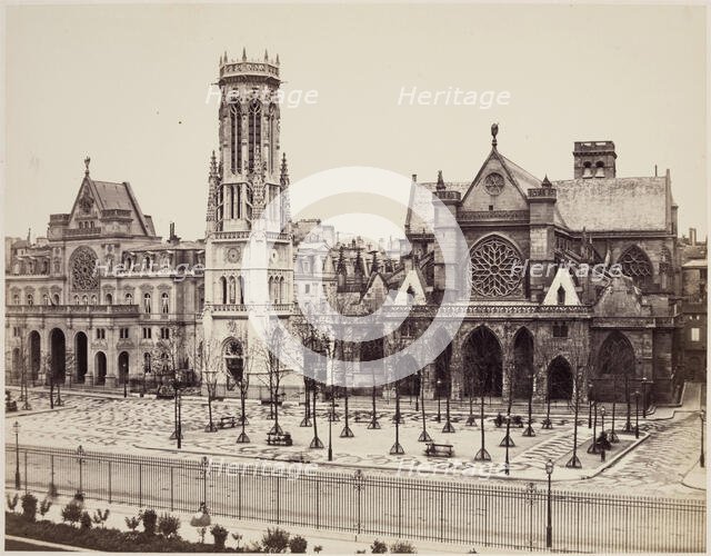 Saint Germain l'Auxerrois, Paris, between 1860 and 1870. Creator: Edouard Baldus.