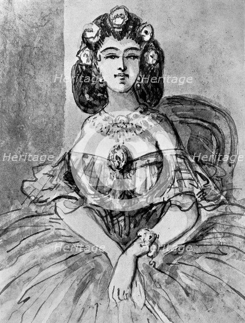 'Portrait of a Lady', 19th century, (1930). Artist: Constantin Guys