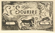 Title Page for "Le Sourire" (Titre du Sourire), in or after 1895. Creator: Paul Gauguin.