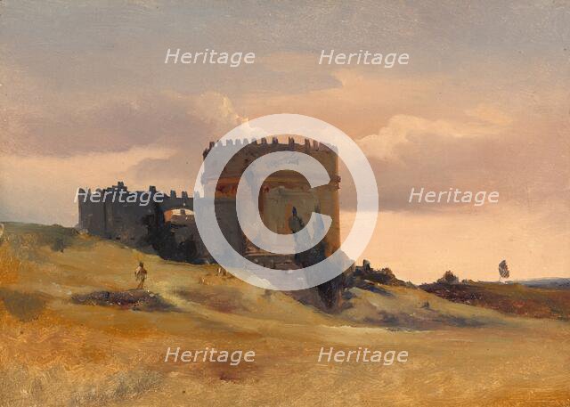 The Tomb of Caecilia Metella, c. 1830. Creator: Léon-François-Antoine Fleury.