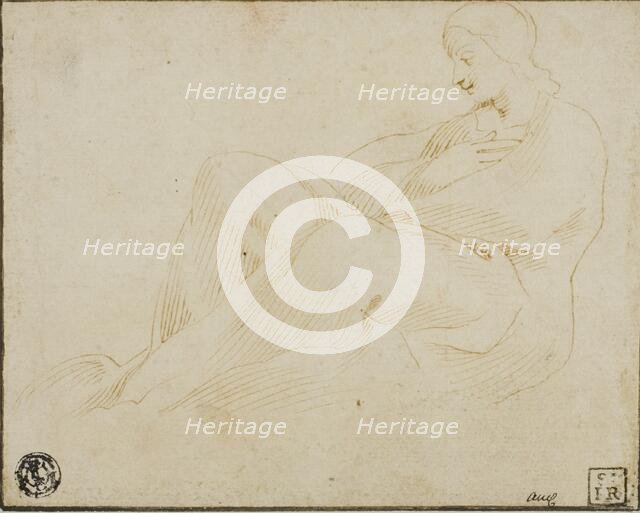 Seated Draped Woman in Profile, n.d. Creator: Unknown.