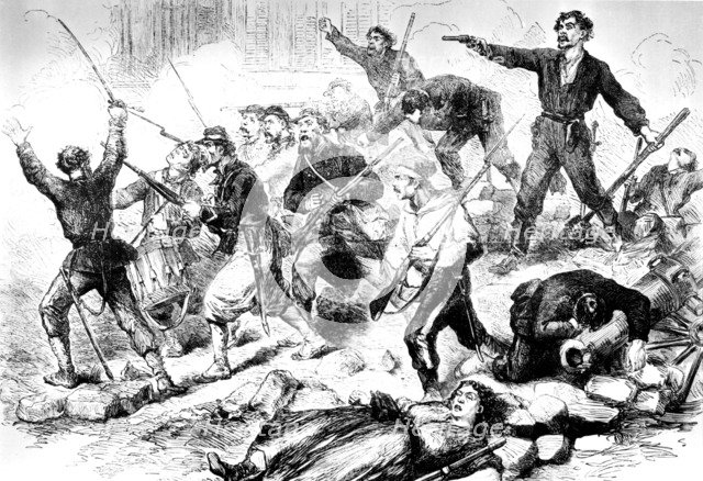 The last battle of the Communards May 1871, Paris Commune. Artist: Unknown
