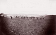 Camp of 34th Massachusetts Infantry, Miner's Hill, VA. Skirmish Drill., 1862-63. Creator: Unknown.