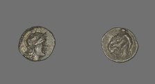 Obol (Coin) Depicting the Goddess Athena, 334 (or earlier)-302 BCE. Creator: Unknown.