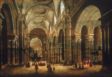 Interior view of St Paul's Cathedral, c1851. Artist: Anon