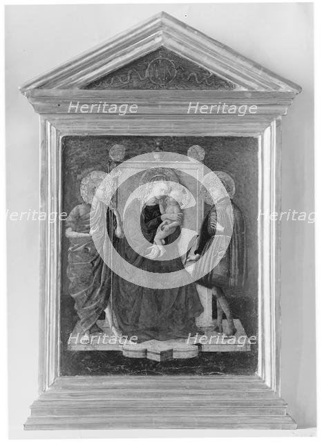 Madonna and Child Enthroned with Saint John the Baptist and Another Saint. Creator: Italian (Florentine) Painter (second quarter 15th century).