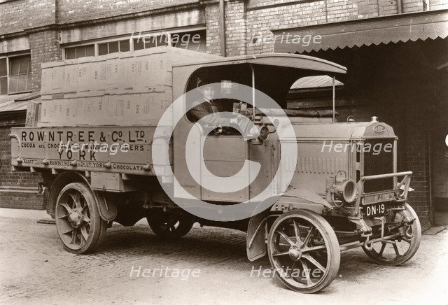 A Rowntree & Co open-backed delivery lorry, 1915. Artist: Unknown