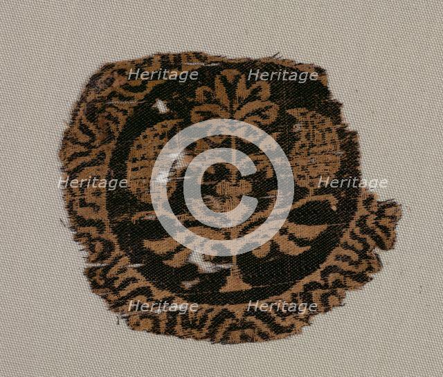Fragment of a Segmentum with Palmette Tree, 700s. Creator: Unknown.