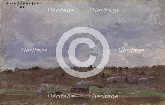 Landscape with Croft, 1886. Creator: Eero Jarnefelt.