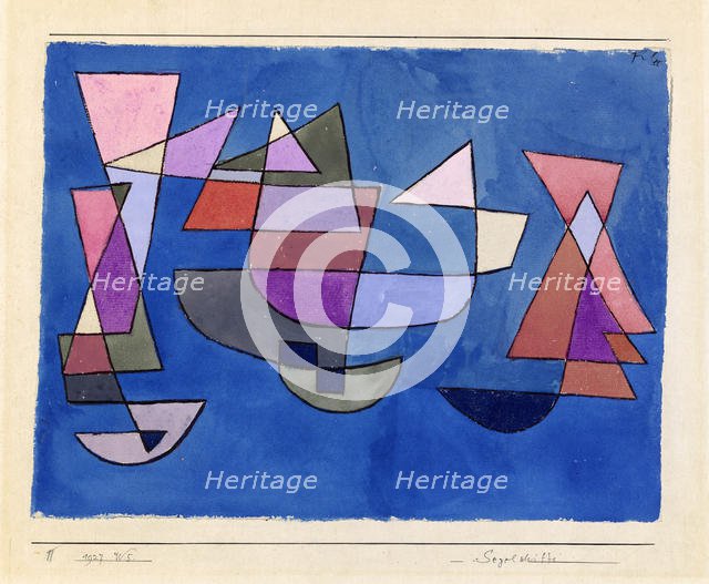 Segelschiffe (Bateaux à voile), 1927. Creator: Klee, Paul (1879-1940).