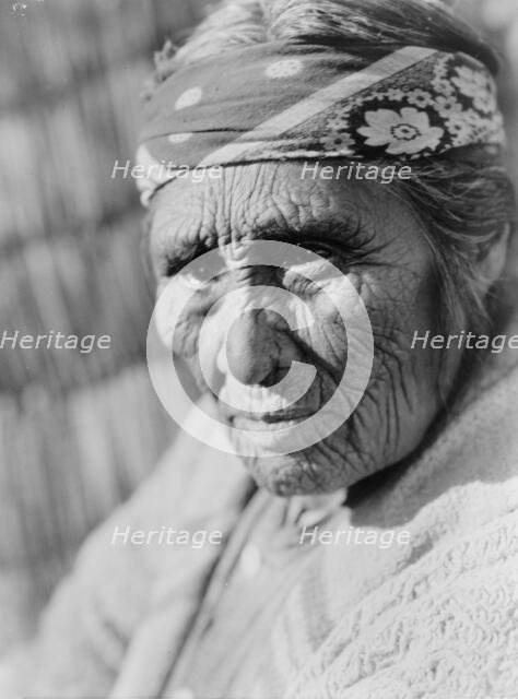 Old Klamath woman, c1923. Creator: Edward Sheriff Curtis.