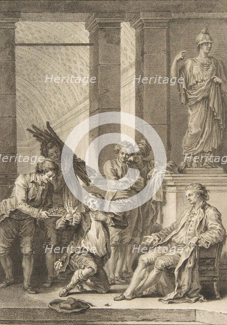 Le Paysan qui avait offensé son Seigneur, from Contes et nouvelles en vers pa..., published in 1795. Creator: Charles Louis Lingée.