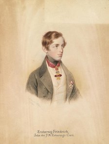 Portrait of Archduke Friedrich Ferdinand Leopold of Austria (1821-1847). Creator: Theer, Robert (1808-1863).