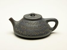 Teapot Shaped like a Bamboo Hat, Qing dynasty (1644-1911), first half of the 19th century. Creator: Qu Yingshao.