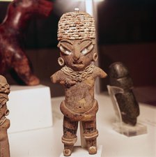 Pottery figure found in grave, known as 'Pretty Ladies', Guanajuato, Mexico, 2000BC-300. Creator: Unknown.
