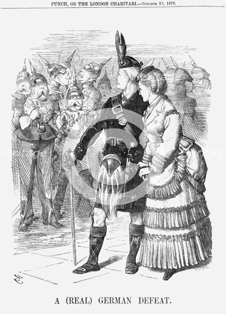 'A (Real) German Defeat', 1870. Artist: Joseph Swain