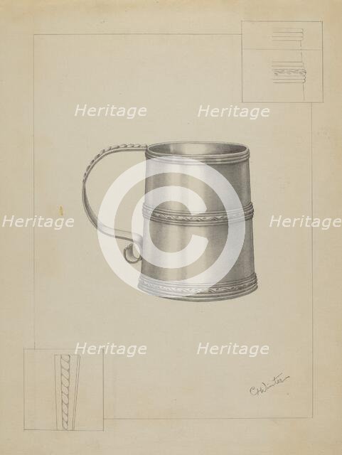 Silver Mug, 1935/1942. Creator: Charlotte Winter.
