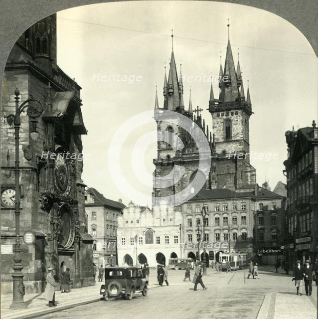 'Old Town Square and Teyn Church, Praha, Czechoslovakia', c1930s. Creator: Unknown.