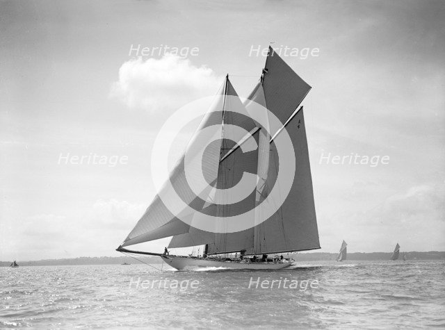The handsome racing schooner 'Waterwitch', 1911. Creator: Kirk & Sons of Cowes.