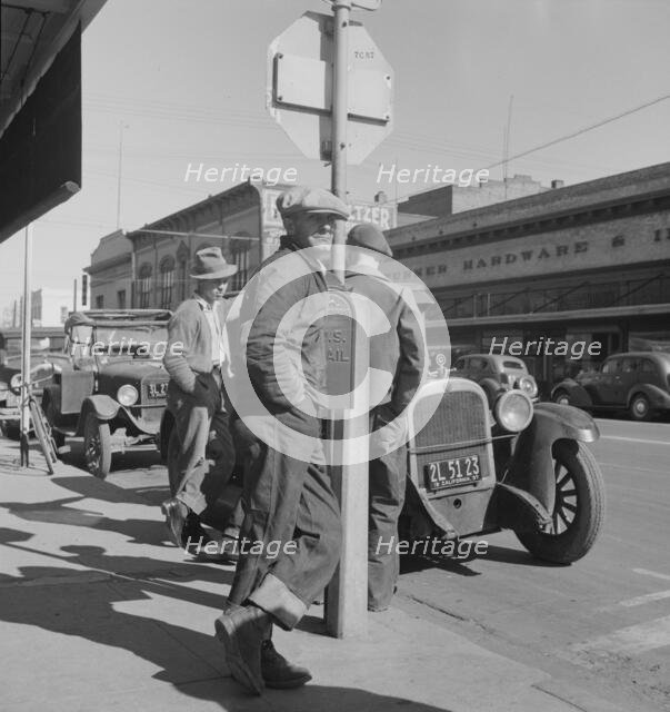 Men on "Skid Row", Modesto, California, 1937. Creator: Dorothea Lange.