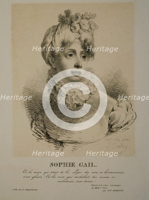 Portrait of the singer and composer Edmée Sophie Gail (1775-1819), 1819.
