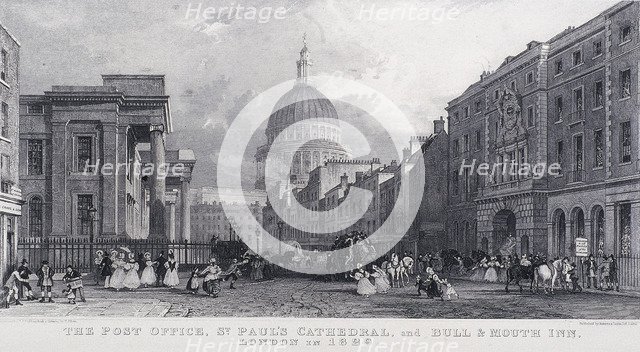General Post Office, London, 1829. Artist: CJ Emblem