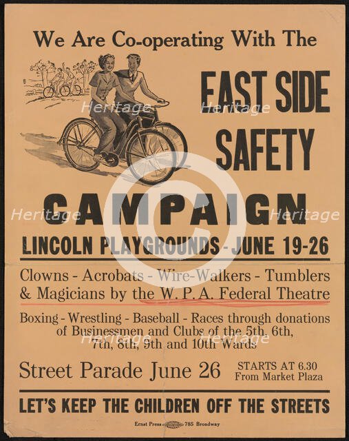 East Side Safety Campaign, [193-]. Creator: Unknown.
