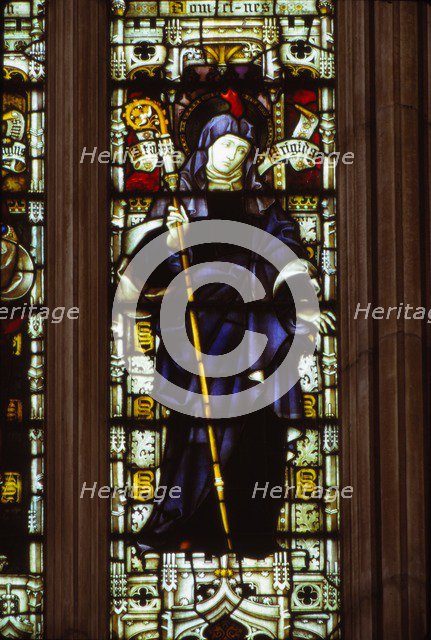 St. Brigid in West Window of Hereford Cathedral, 20th century. Artist: CM Dixon.