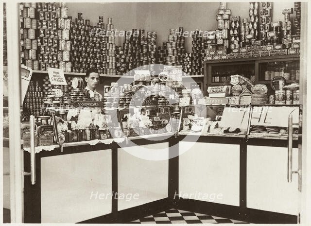 The Crown Restaurant, delicacy shop, 1939. Creator: Anon.