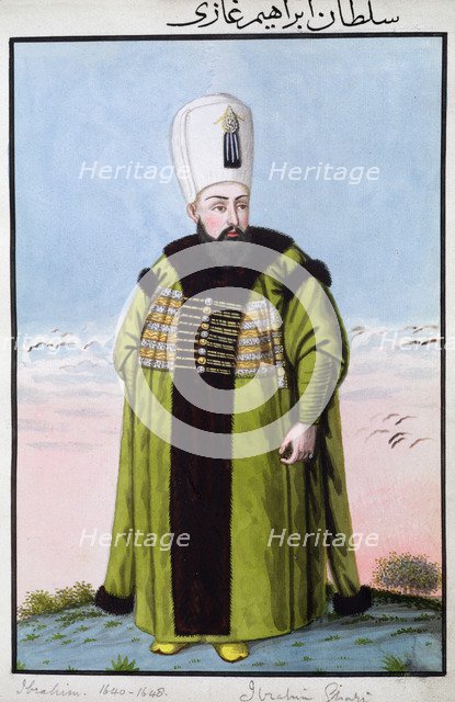 Ibrahim I, Ottoman Emperor, (1808). Artist: John Young