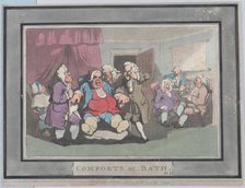 Comforts of Bath, Plate 1, January 6, 1798., January 6, 1798. Creator: Thomas Rowlandson.
