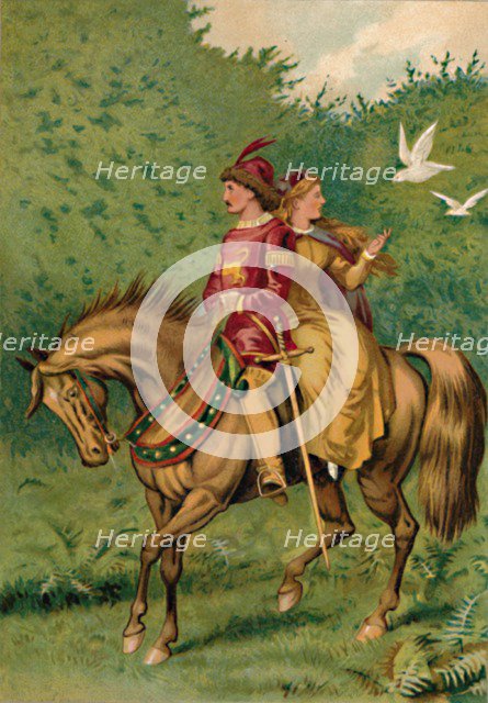 'Cinderella and the Prince', 1901. Artist: Edward Henry Wehnert.