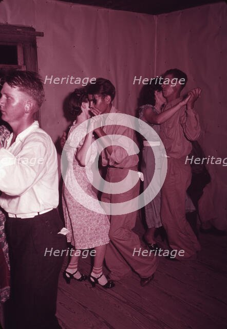 Scene at square dance, McIntosh County, Oklahoma, 1939 or 1940. Creator: Russell Lee.