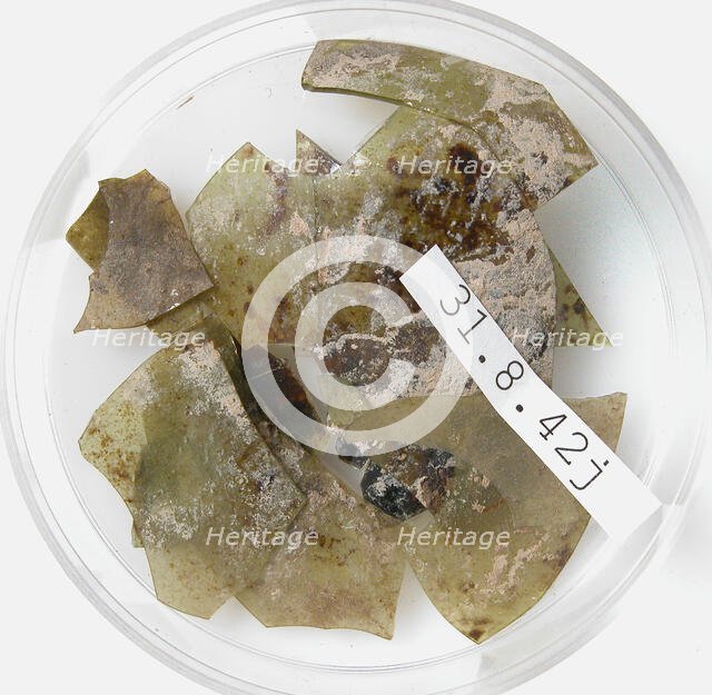 Glass Fragments, Coptic, 4th century. Creator: Unknown.