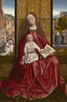 The Virgin And Child Enthroned, c1500. Creator: Master of the Embroidered Foliage.