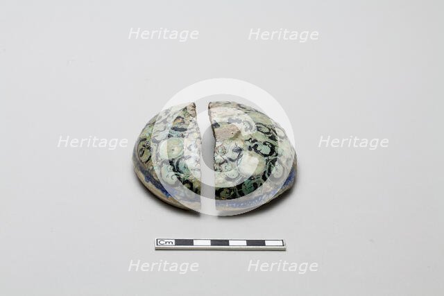 Two fragments of a lid, Saljuq period, early 13th century. Creator: Unknown.
