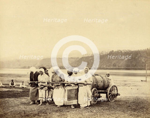 Hauling Water to the Prison Camp and Gardens, 1891. Creator: Aleksei Kuznetsov.