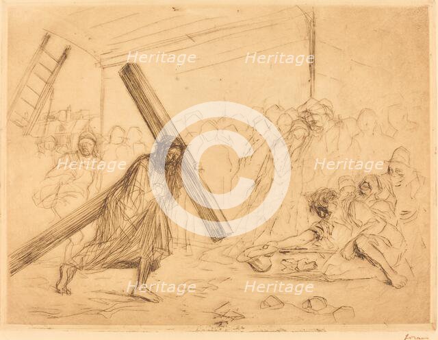Christ Carrying the Cross (fourth plate), 1910. Creator: Jean Louis Forain.