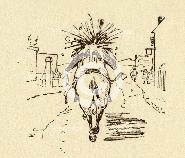 John Gilpin's wine bottles explode, 1878, (c1918).  Creator: Randolph Caldecott.