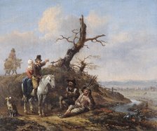 'Landscape with Travellers Resting and Couple on Horseback', 17th century. Artist: Johannes Lingelbach.