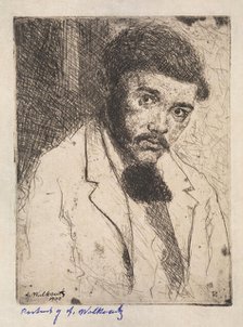 Self-Portrait, 1900. Creator: Abraham Walkowitz.