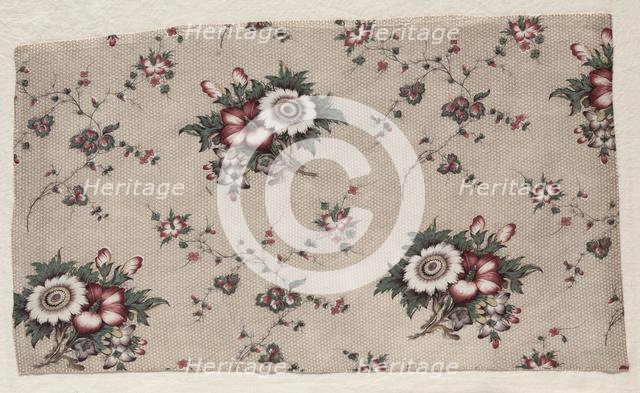 Glazed Chintz Fragment, c. 1830. Creator: Unknown.