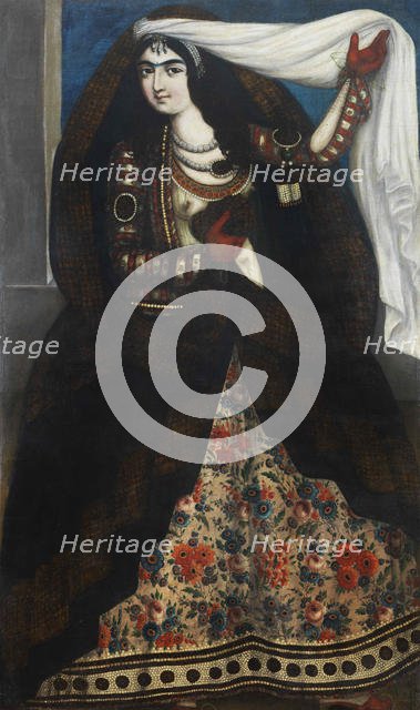 Young woman wearing chador, ca 1844-1850. Creator: Anonymous.