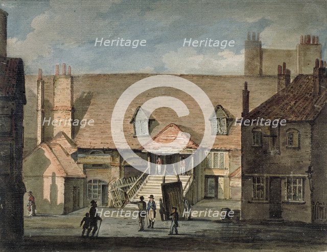 View of barracks in Scotland Yard, Whitehall, Westminster, London, 1818. Artist: Anon