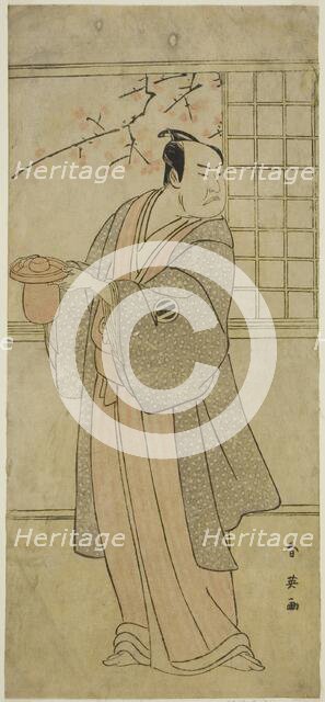 The Actor Kataoka Nizaemon VII as Yoshidaya Kizaemon in the Play Edo Sunago Kichirei..., c1795. Creator: Katsukawa Shun'ei.