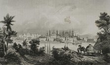 View of the citadel (Kremlin), Astrakhan, Russia, 1839. Creator: Augustin François Lemaitre.