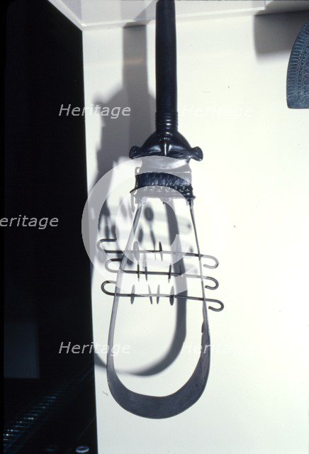 Bronze Egyptian sistrum, dated after 850BC Artist: Unknown.